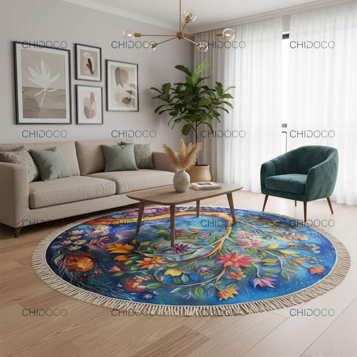  فرش دایره سنتی 