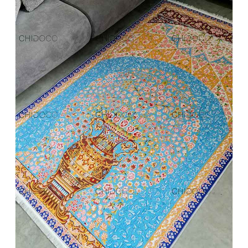  فرش ابریشم سنتی 