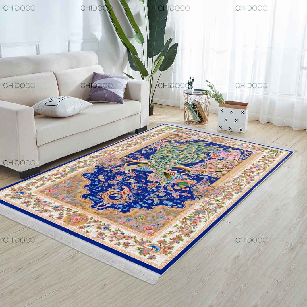 فرش ابریشم سرمهای