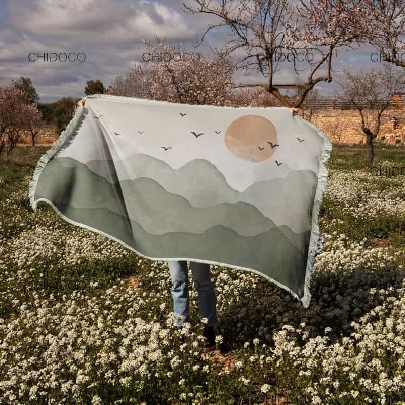  شال مبل سبز 