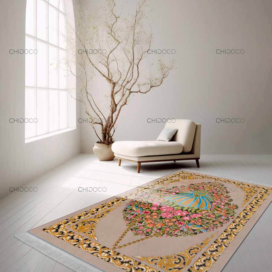  فرش ابریشم فانتزی 