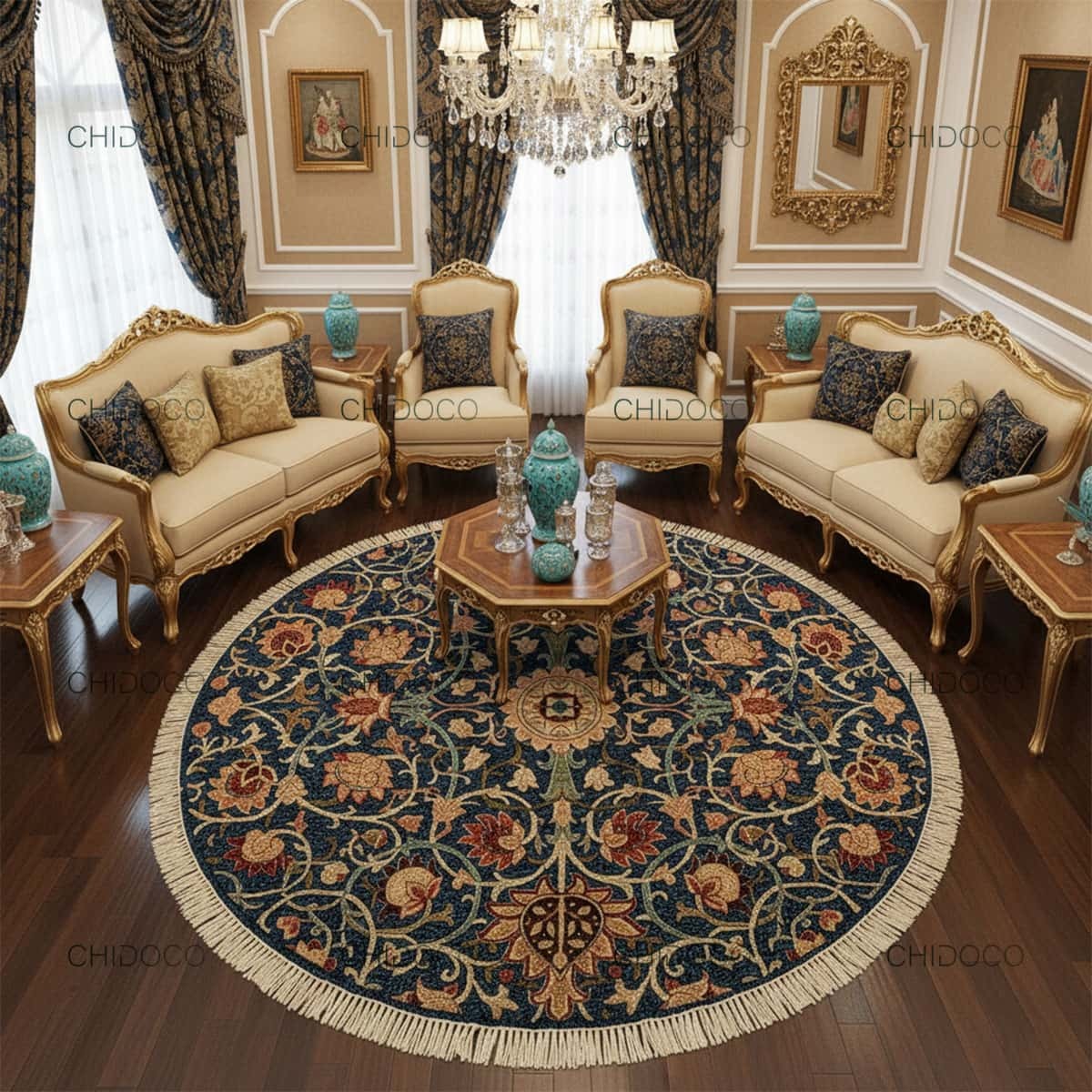  فرش دایره سنتی 